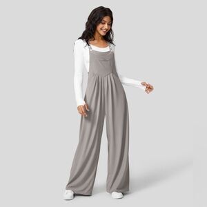 NEW Halara Jumpsuit Waffle Knit Overalls NWT Gray Size XS 0-2 Oversized